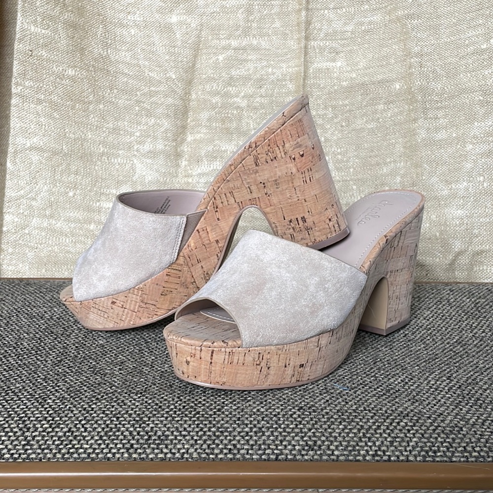 Charles by Charles David Size 8 Slip-on Cork Wedges